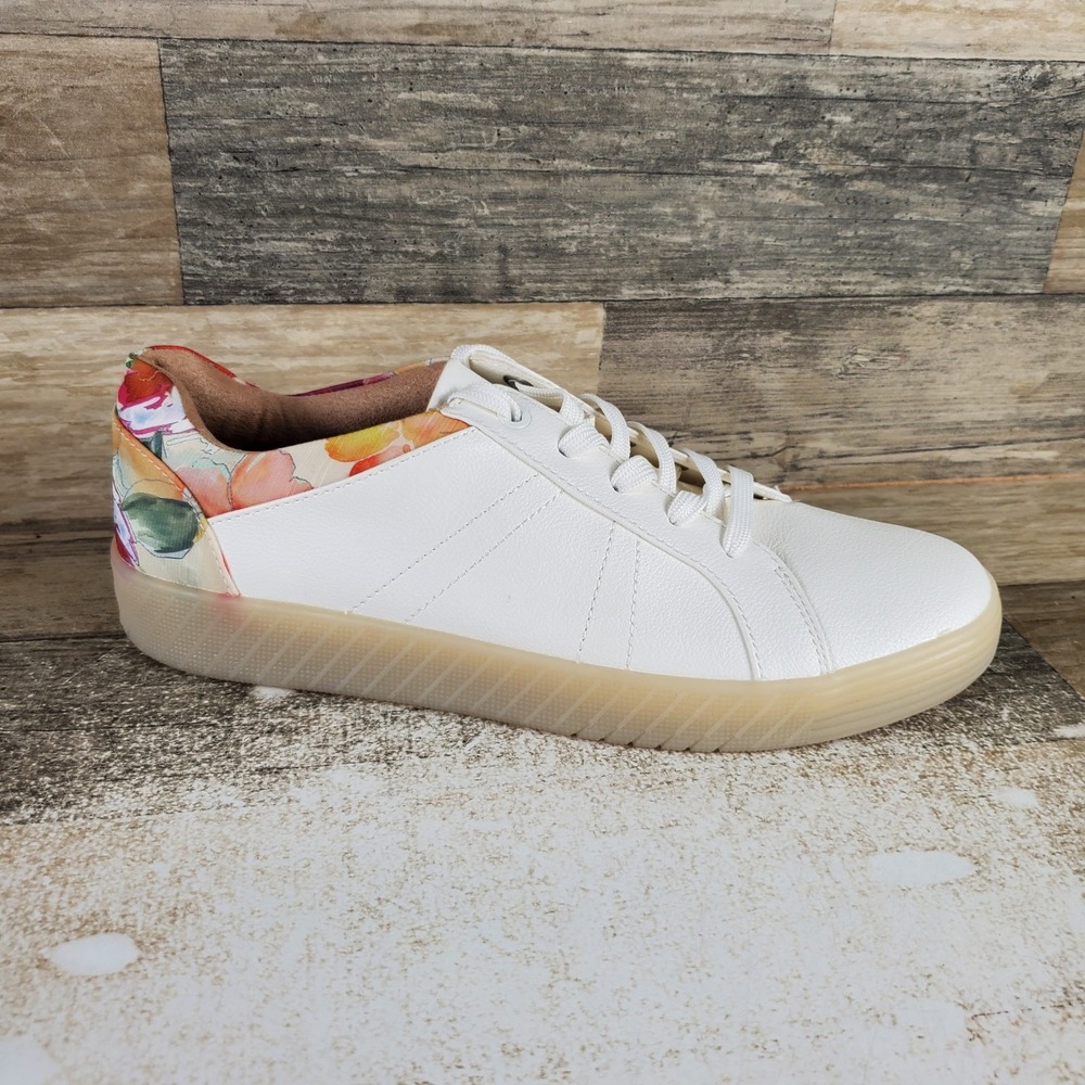 Soul Naturalizer Neela Womens Court Shoes Sz 9 White Round Toe Lace Up Sneakers
